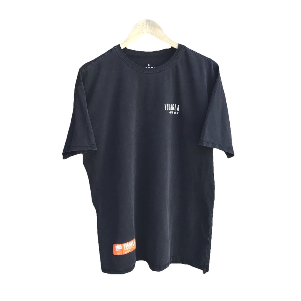YoungLA Always Improving Graphic T-Shirt Black Men's Medium 2021 Streetwear Tee